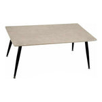 Table Basse Noir Blanc Pierre Métal Mélamine DM (60 x 45 x 110 cm) Bigbuy