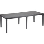 Table a manger outdoor Queen effet rotin - Anthracite - 220 x 90 x 72 cm Octopia