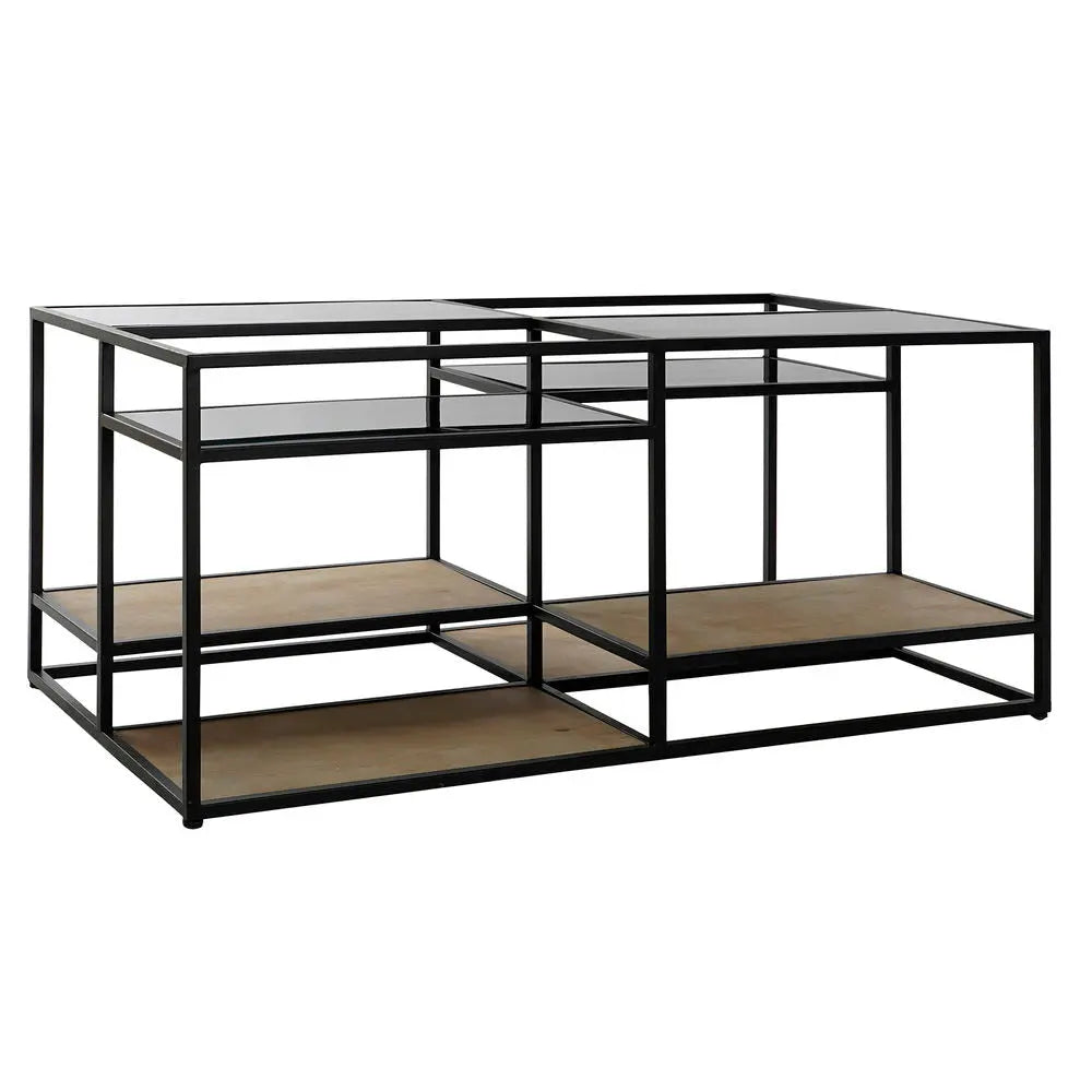 Table d'appoint DKD Home Decor 8424001787234 Noir Multicouleur Naturel Bois Métal Miroir 120 x 60 x 50 cm Mamm