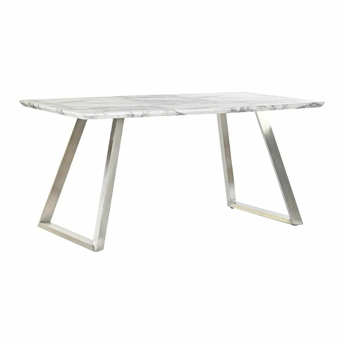 Table de Salle à Manger DKD Home Decor Acier Blanc 160 x 90 x 76 cm Bois MDF Bigbuy