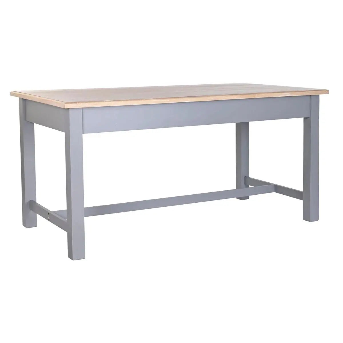 Table de Salle à Manger DKD Home Decor Gris Naturel Bois Bois de paulownia Bois MDF 161.5 x 81.5 x 78 cm 161,5 x 81,5 x 78 cm Bigbuy