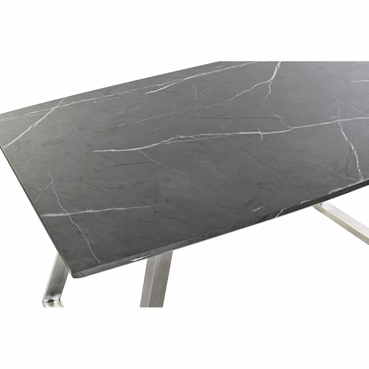 Table de Salle à Manger DKD Home Decor Noir Acier Bois MDF 160 x 90 x 76 cm Bigbuy