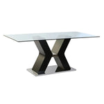 Table de Salle à Manger DKD Home Decor Noir Bois Verre trempé Bois MDF 180 x 90 x 76 cm Bigbuy