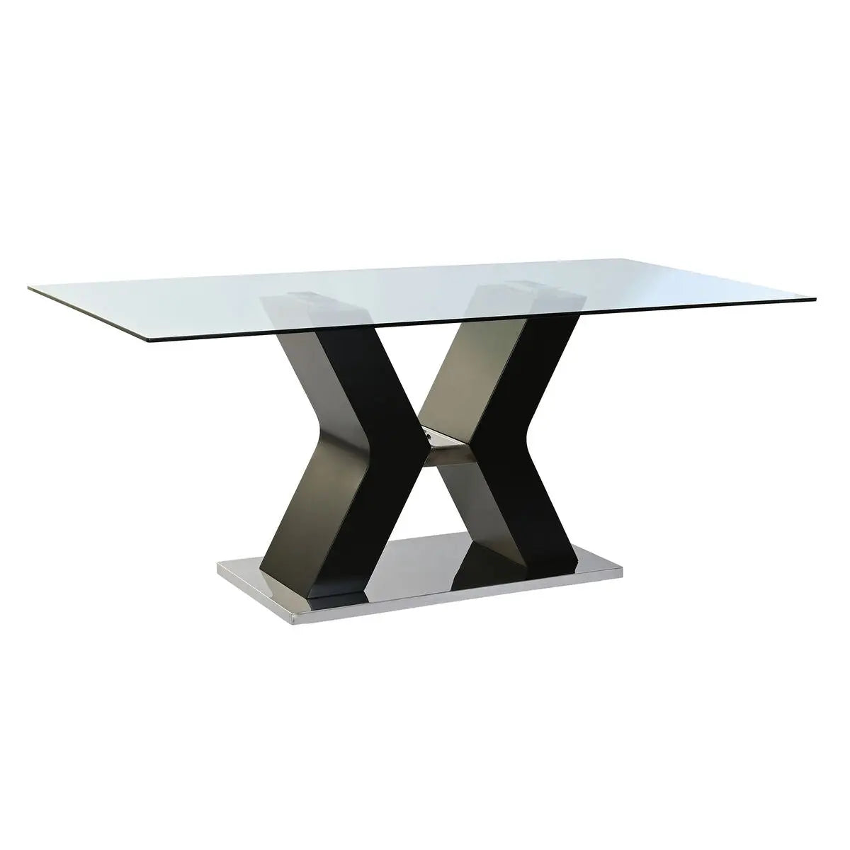 Table de Salle à Manger DKD Home Decor Noir Bois Verre trempé Bois MDF 180 x 90 x 76 cm Bigbuy