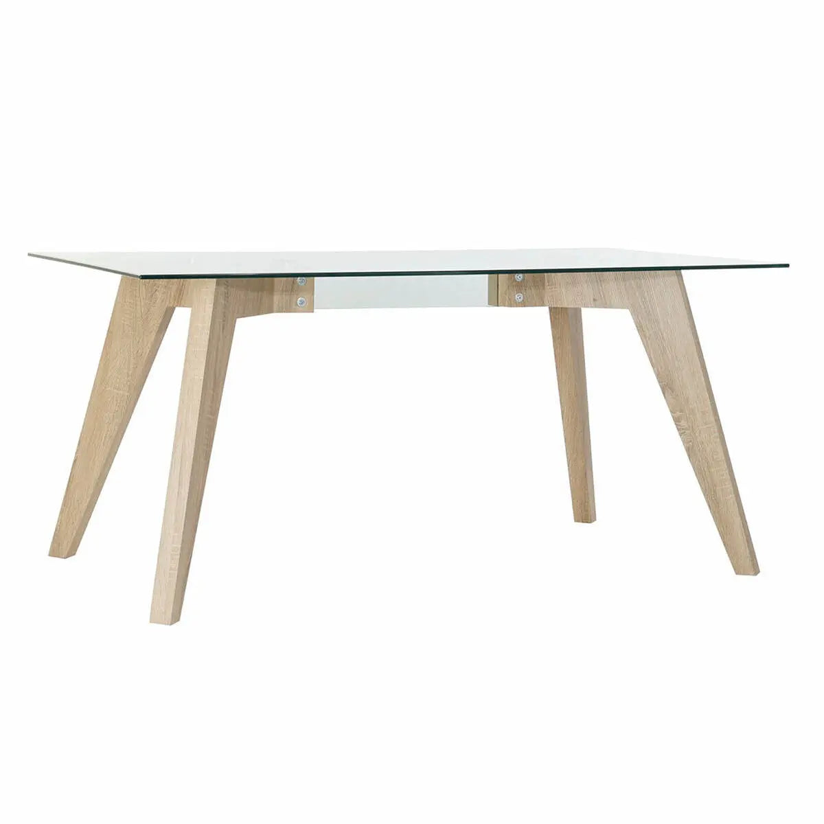 Table de Salle à Manger DKD Home Decor Verre Bois MDF 160 x 90 x 75 cm Bigbuy