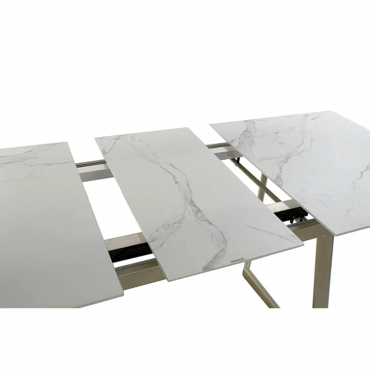 Table de Salle à Manger DKD Home Decor Verre Doré Métal Blanc (140 x 80 x 76 cm) Bigbuy