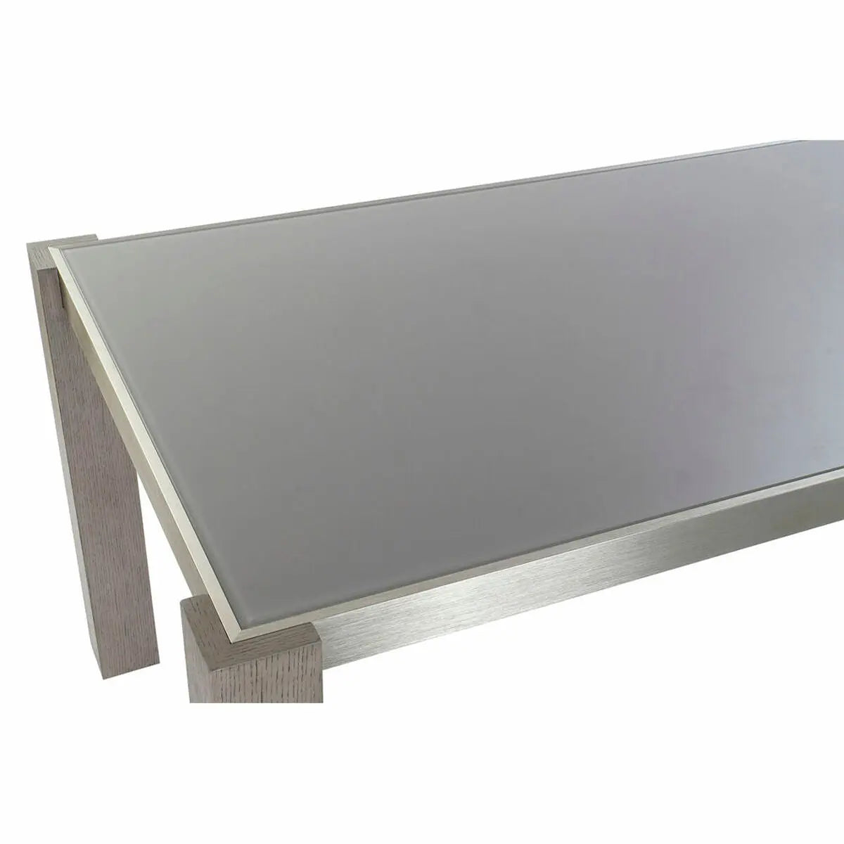 Table de Salle à Manger DKD Home Decor Verre Gris Aluminium Chêne Verre trempé (162 x 92 x 74 cm) Mamm