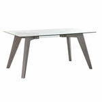 Table de Salle à Manger DKD Home Decor Verre Gris Transparent Bois MDF (160 x 90 x 75 cm) Bigbuy