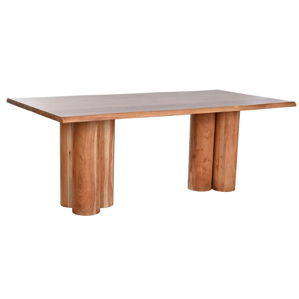 Table de Salle à Manger Home ESPRIT Marron Naturel Bois d'acacia 200 x 100 x 76 cm Mamm