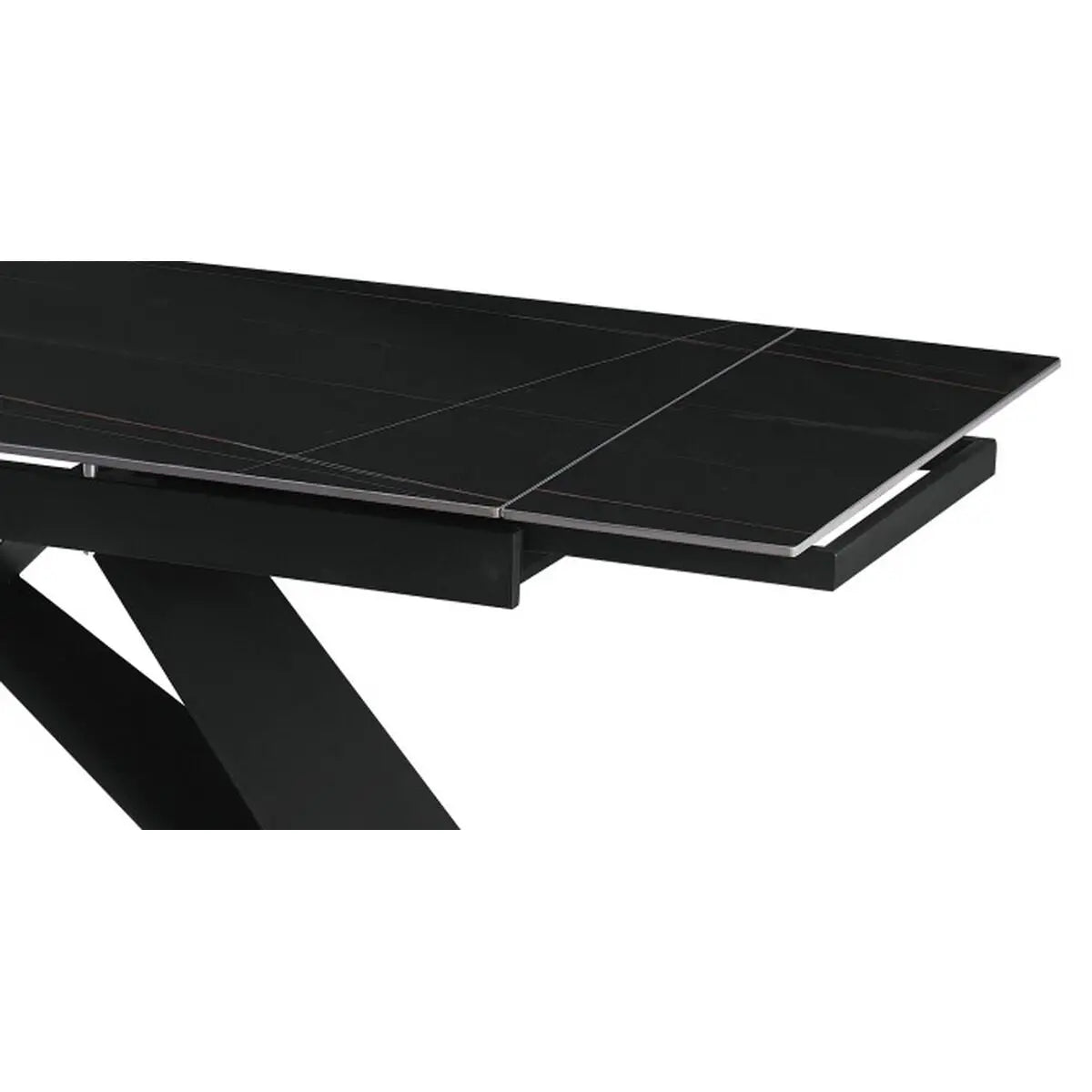 Table de Salle à Manger Home ESPRIT Noir Métal Céramique 160 x 90 x 75 cm Bigbuy