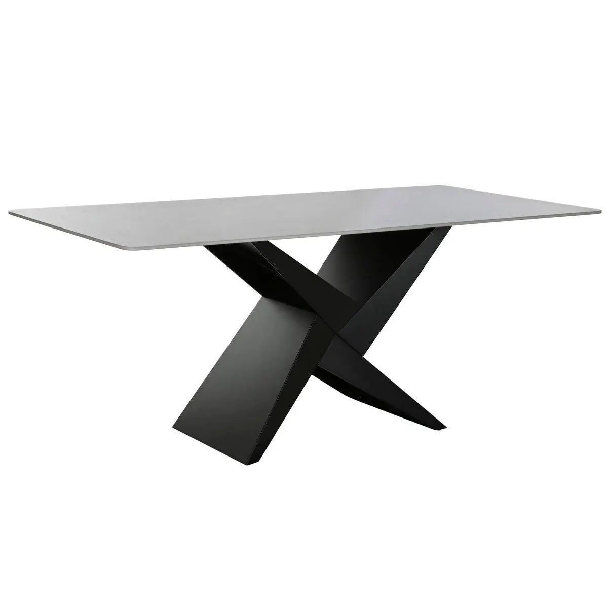 Table de Salle à Manger Home ESPRIT Noir Métal Céramique 180 x 90 x 75 cm Mamm