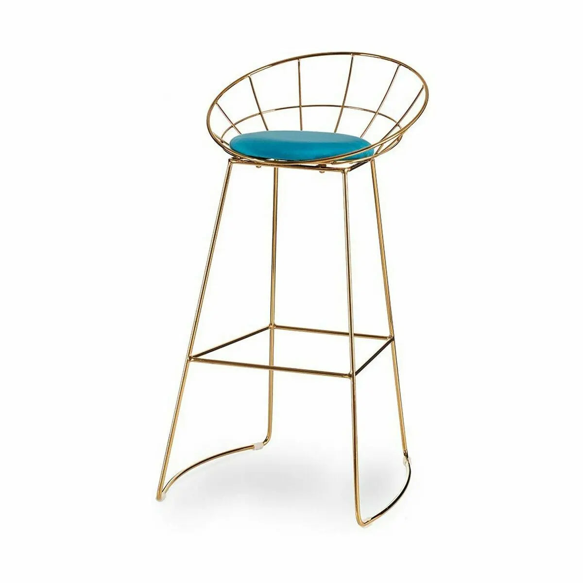 Tabouret Bleu Doré Fer 51 x 94 x 52 cm (2 Unités) Mamm