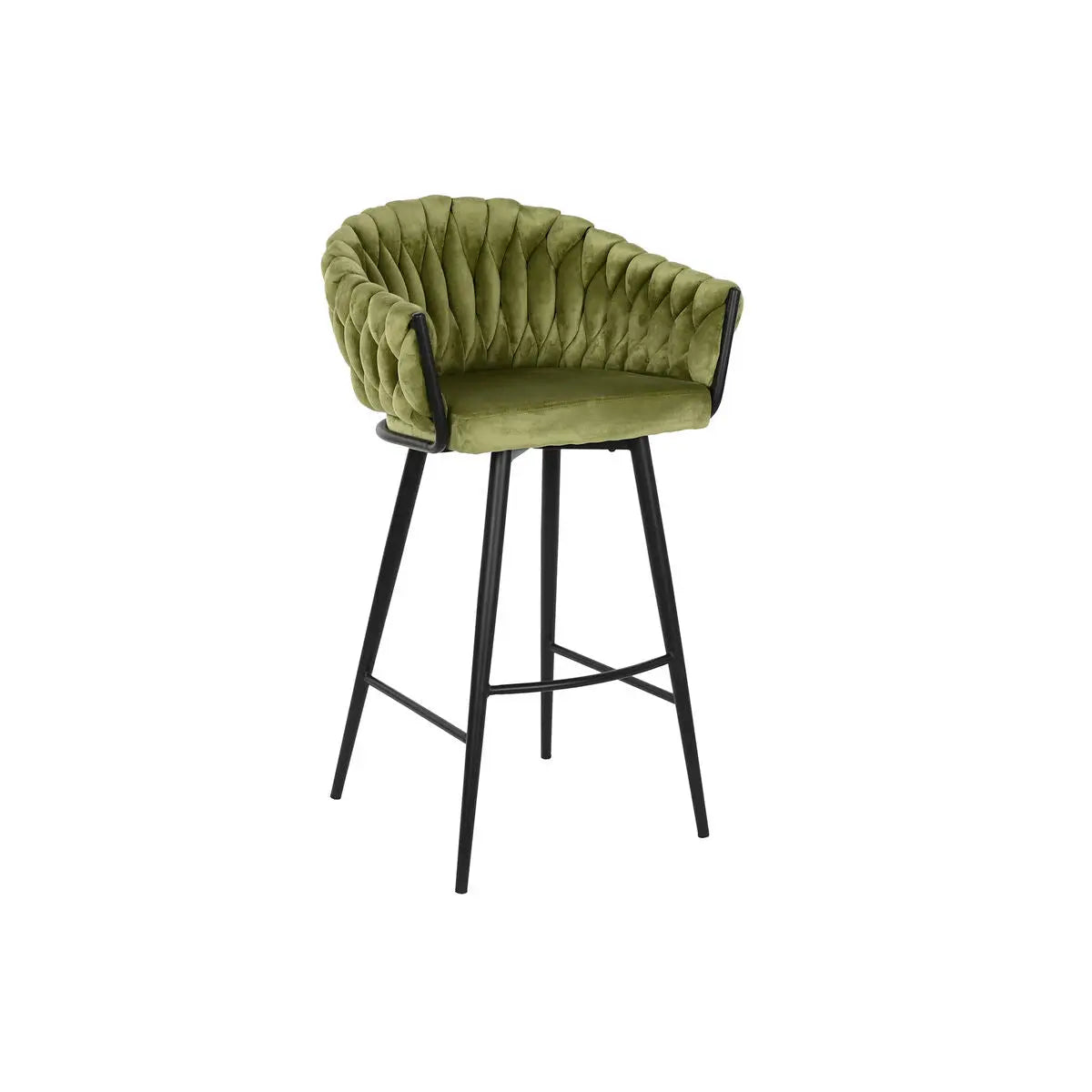 Tabouret DKD Home Decor Noir Vert Velours Métal 61 x 52 x 101 cm Mamm