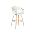 Tabouret Home ESPRIT Blanc Bois 55,5 x 52,5 x 92,5 cm Bigbuy