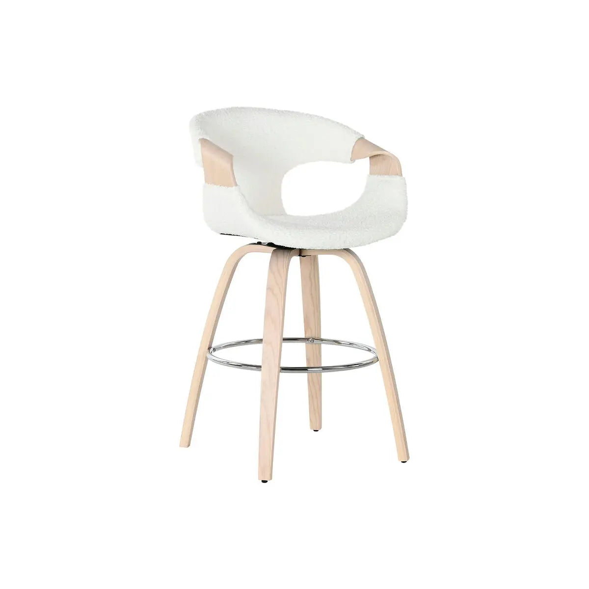 Tabouret Home ESPRIT Blanc Bois 55,5 x 52,5 x 92,5 cm Bigbuy