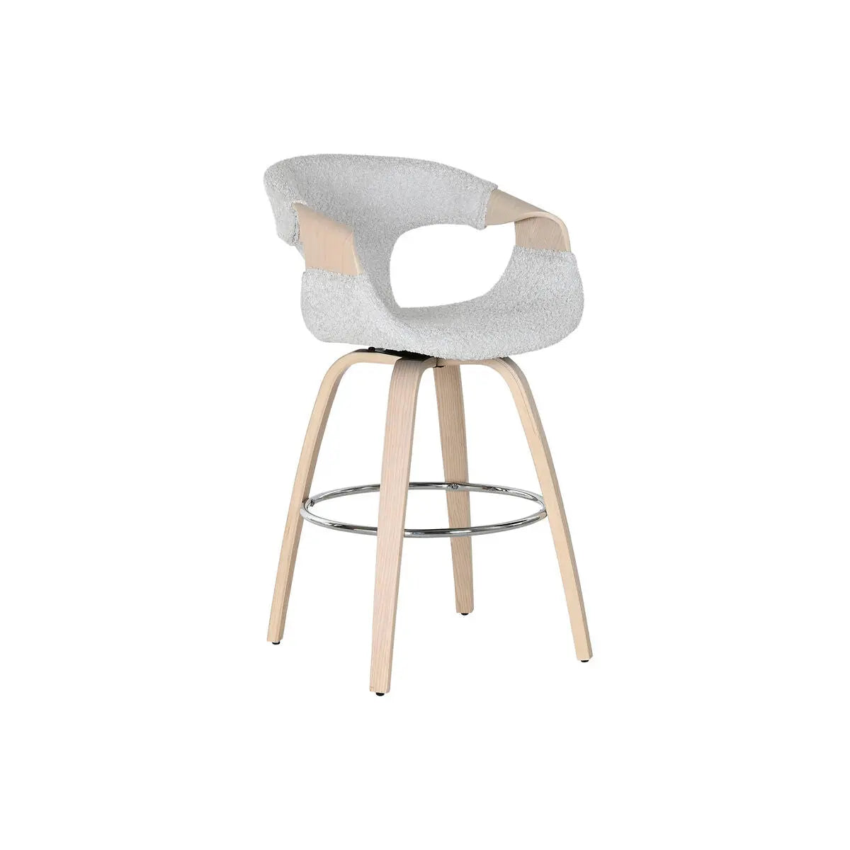 Tabouret Home ESPRIT Gris Bois 55,5 x 52,5 x 92,5 cm Bigbuy