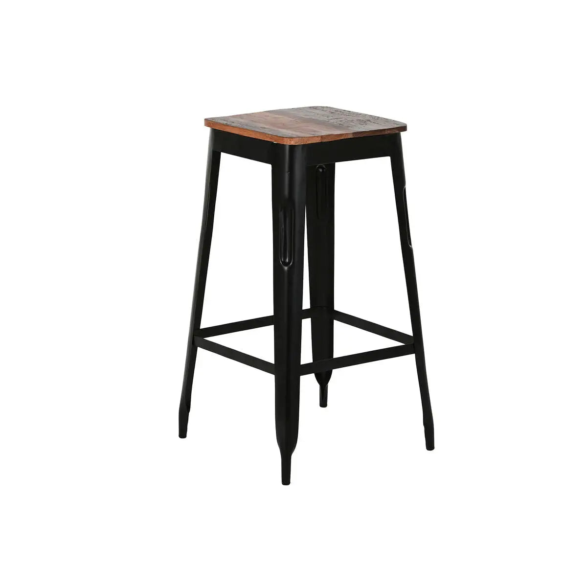 Tabouret Home ESPRIT Marron Noir Bois Métal 34 x 33 x 77 cm Mamm