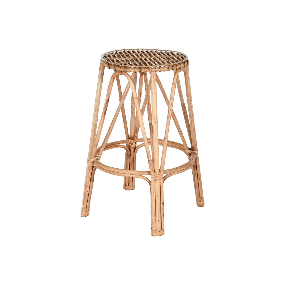 Tabouret Home ESPRIT Naturel osier 50 X 50 X 86 cm Mamm