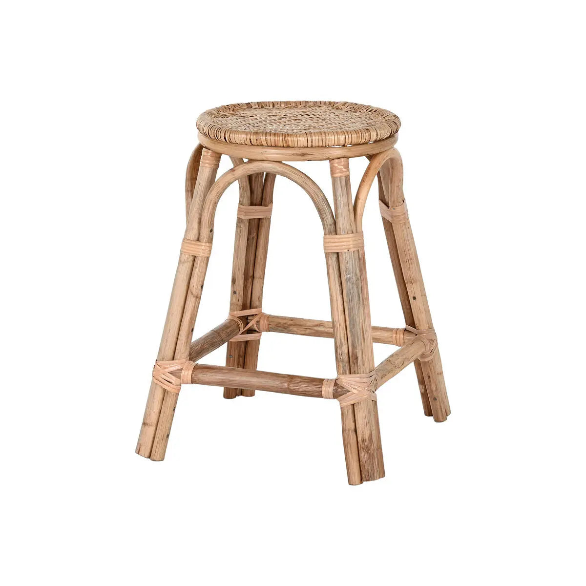 Tabouret Home ESPRIT Naturel osier Rotin 37 X 37 X 49,5 cm Mamm