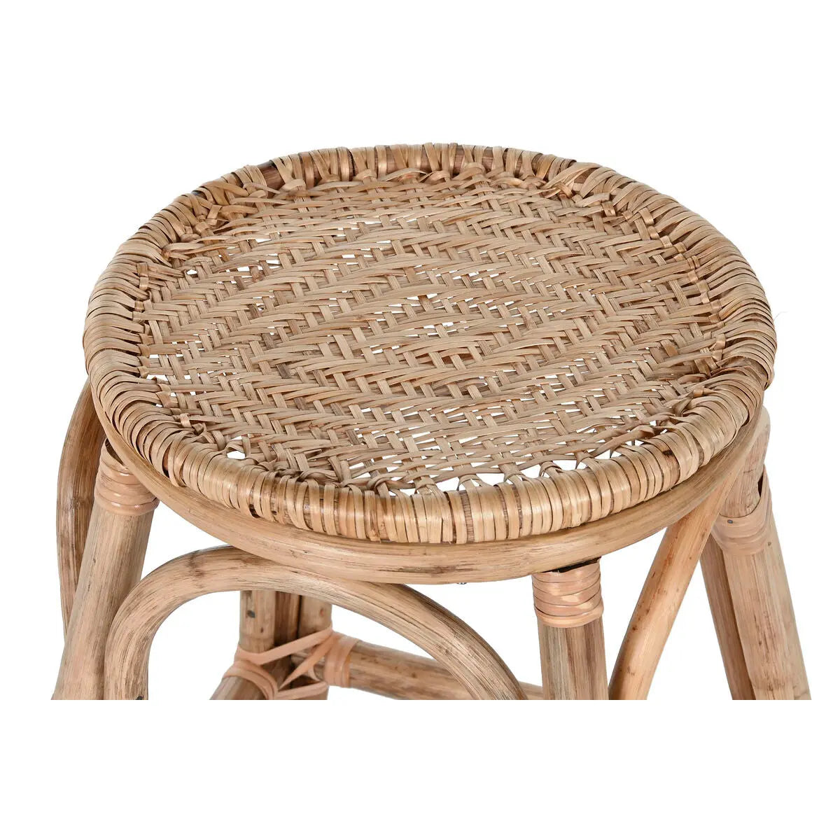 Tabouret Home ESPRIT Naturel osier Rotin 37 X 37 X 49,5 cm Mamm