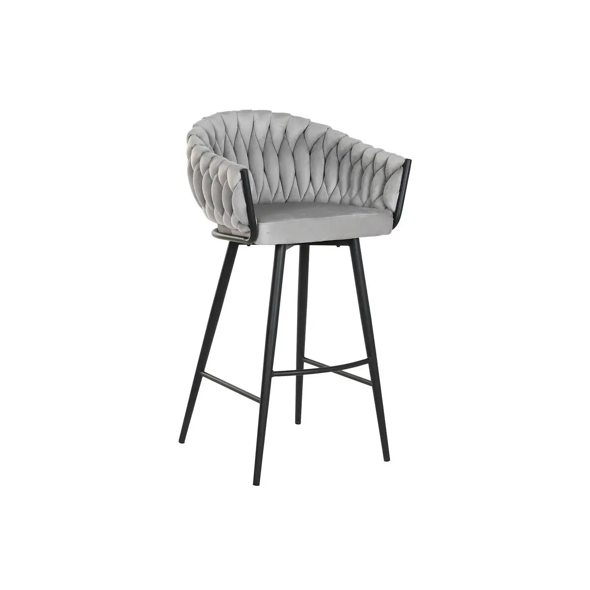 Tabouret Home ESPRIT Noir Gris Métal 58 x 53 x 101 cm Mamm