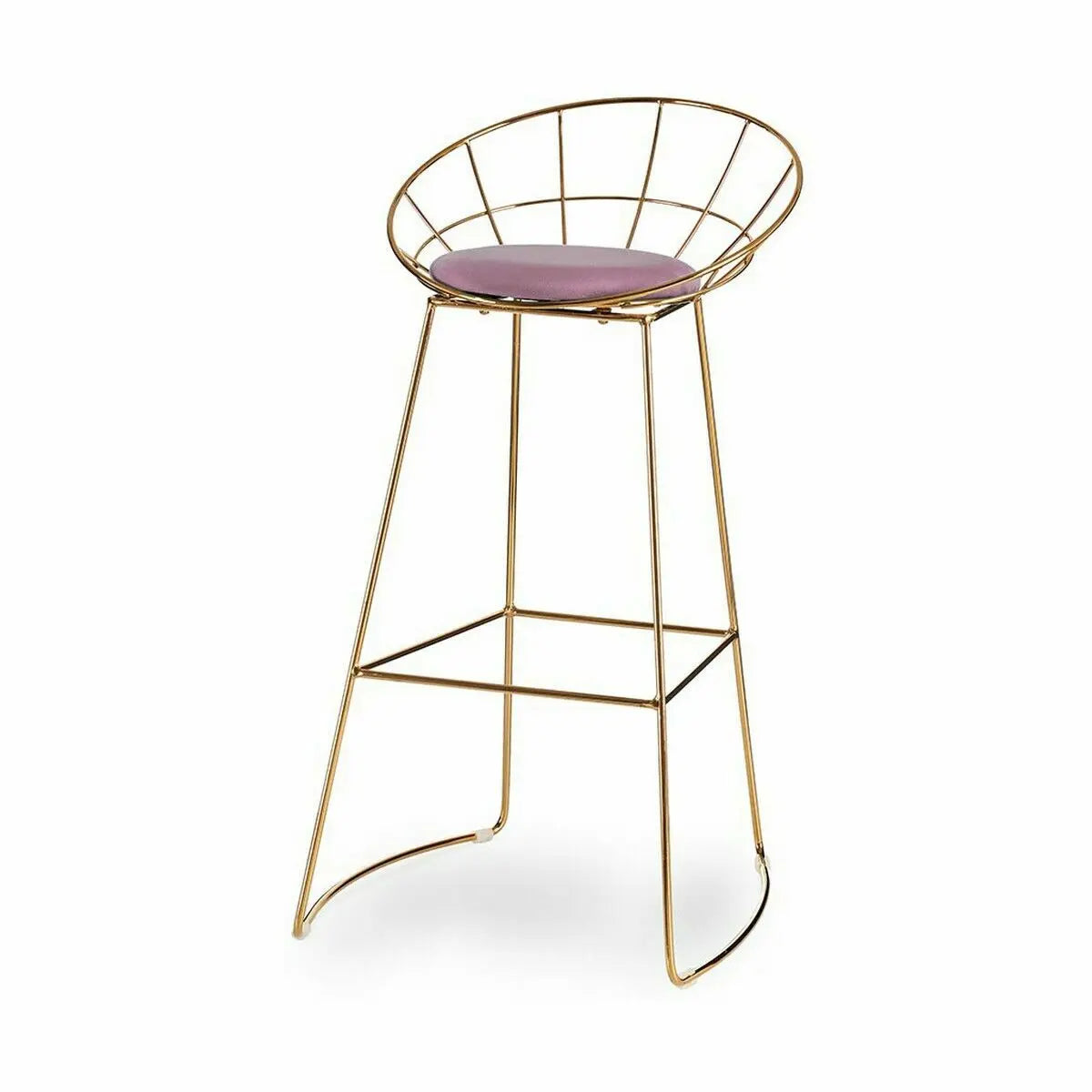Tabouret Rose Doré Fer 51 x 94 x 52 cm (2 Unités) Bigbuy