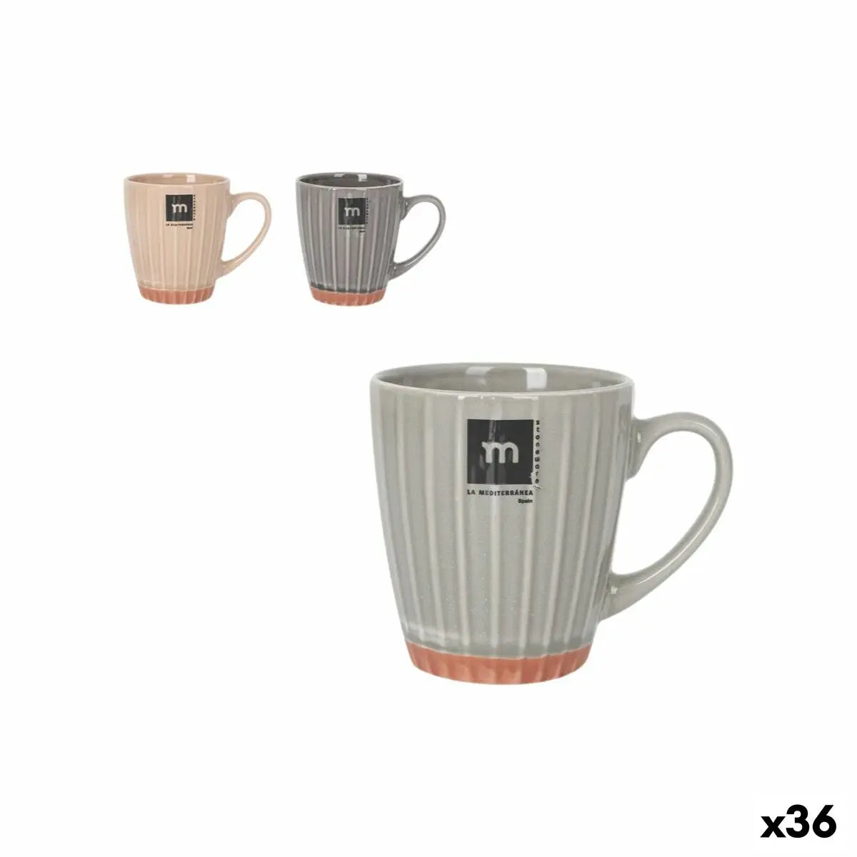 Tasse de café et de thé La Mediterránea Melody 220 ml (36 Unités) Mamm