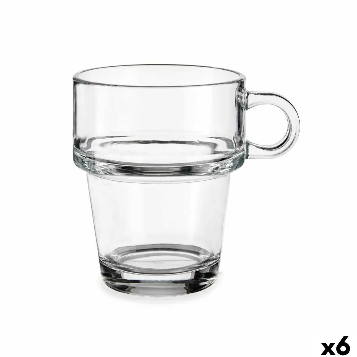 Tasse de café et de thé Vivalto Z908-9/BHA6 Transparent verre 270 ml (6 Unités) Mamm