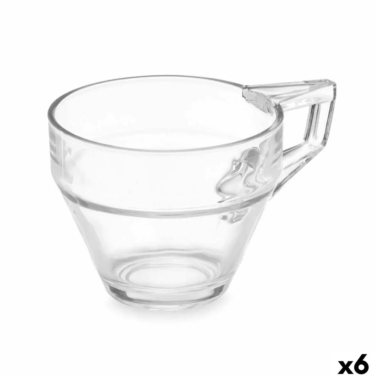 Tasse de café et de thé Vivalto ZLQ02/BHA6 Transparent verre 199 ml (6 Unités) Mamm