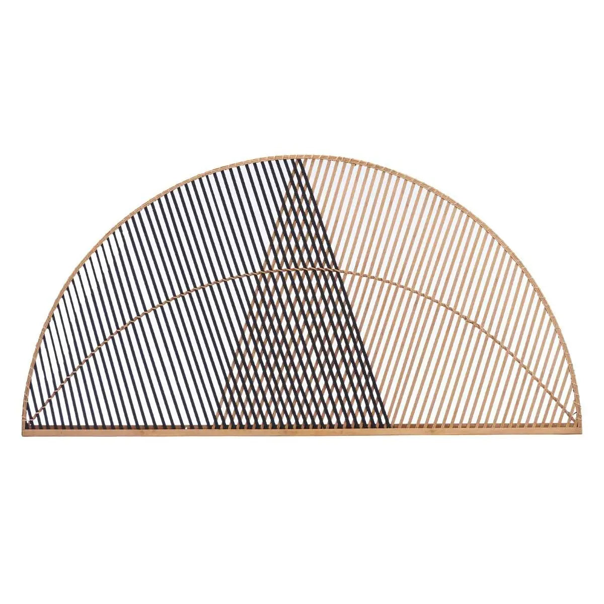 Tête de lit Triangle Marron Noir Rotin 160 x 80,5 x 2 cm Mamm