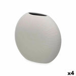 Vase Gris Céramique 29 x 26 x 11 cm (4 Unités) Circulaire Bigbuy