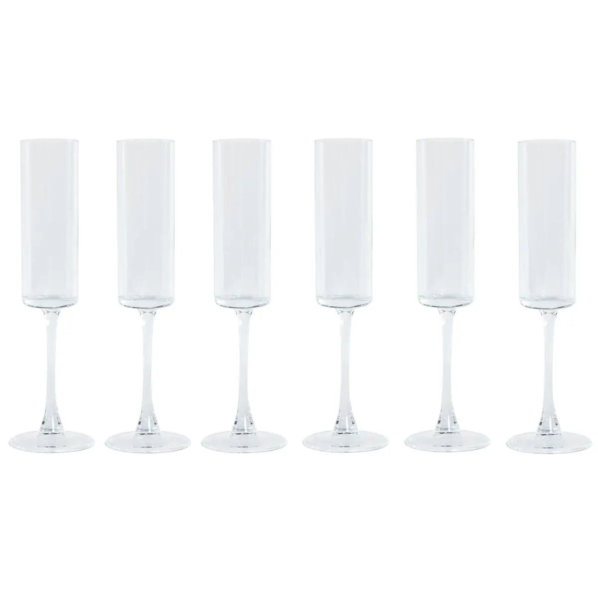 Verre à pied évasé de champagne et de cava Home ESPRIT Transparent Verre 160 ml (6 Unités) Bigbuy