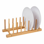 support pour assiettes Naturel Bambou 34 x 12,5 x 12 cm Bigbuy