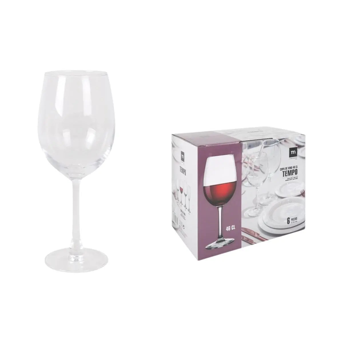 verre de vin La Mediterránea Tempo (24 Unités) Bigbuy