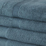 2 Serviettes de bain TODAY 50x90 + 2 Draps de bain 70x130 cm 100% Coton - Paon Mamm