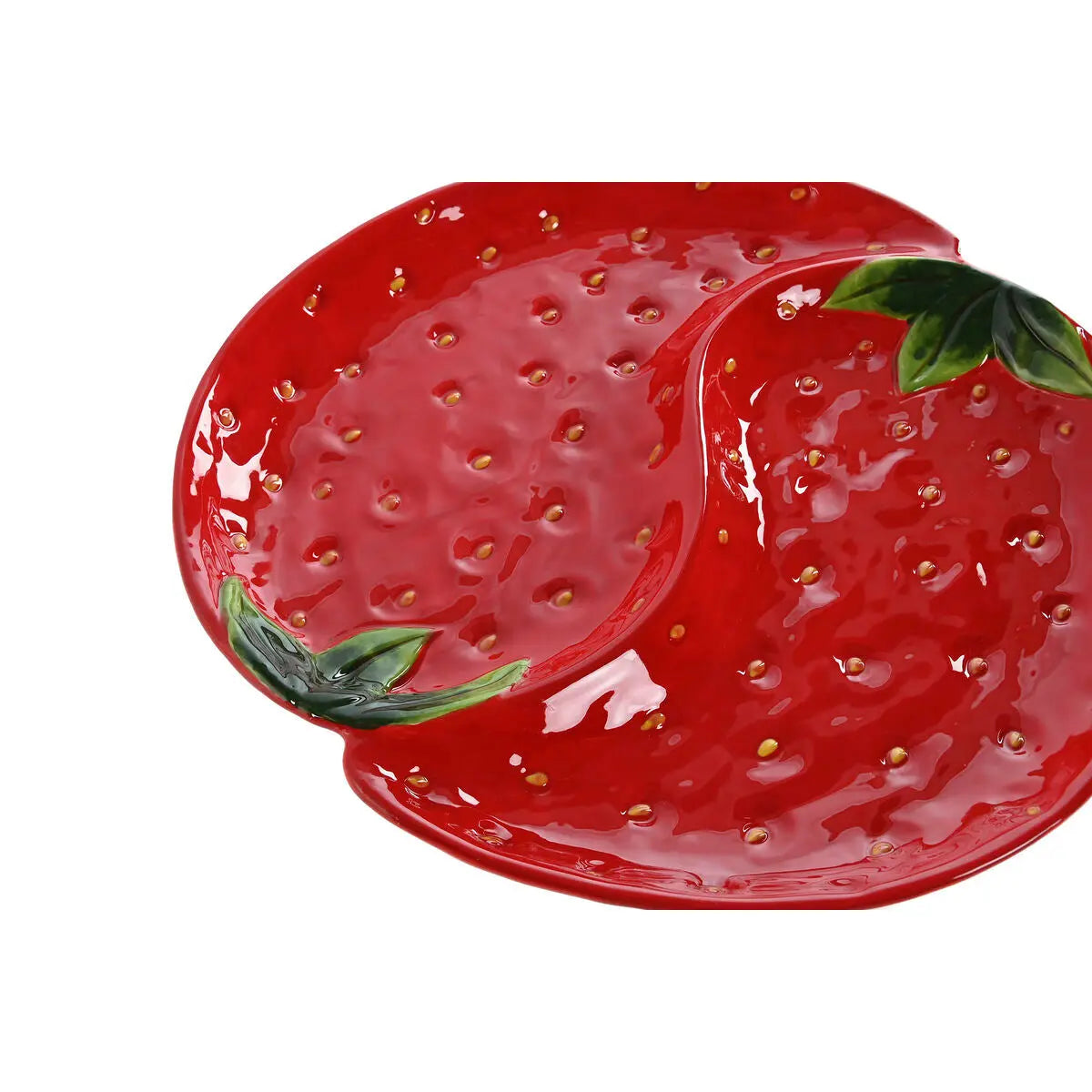 Assiette Home ESPRIT Rouge Grès Moderne 32 x 31 x 3,5 cm - MAMM®