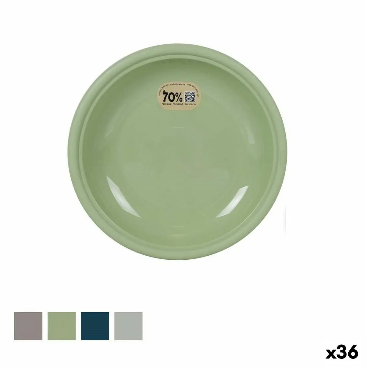 Assiette à dessert Dem Inside 17 x 17 x 1,5 cm (36 Unités) Bigbuy