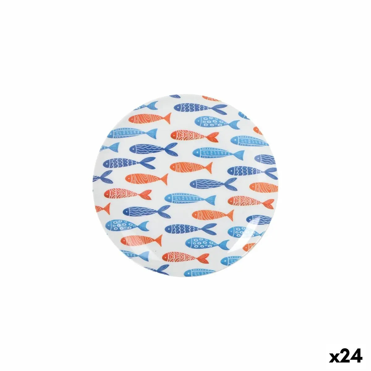 Assiette à dessert La Mediterránea 20 cm Poissons (24 Unités) - MAMM®