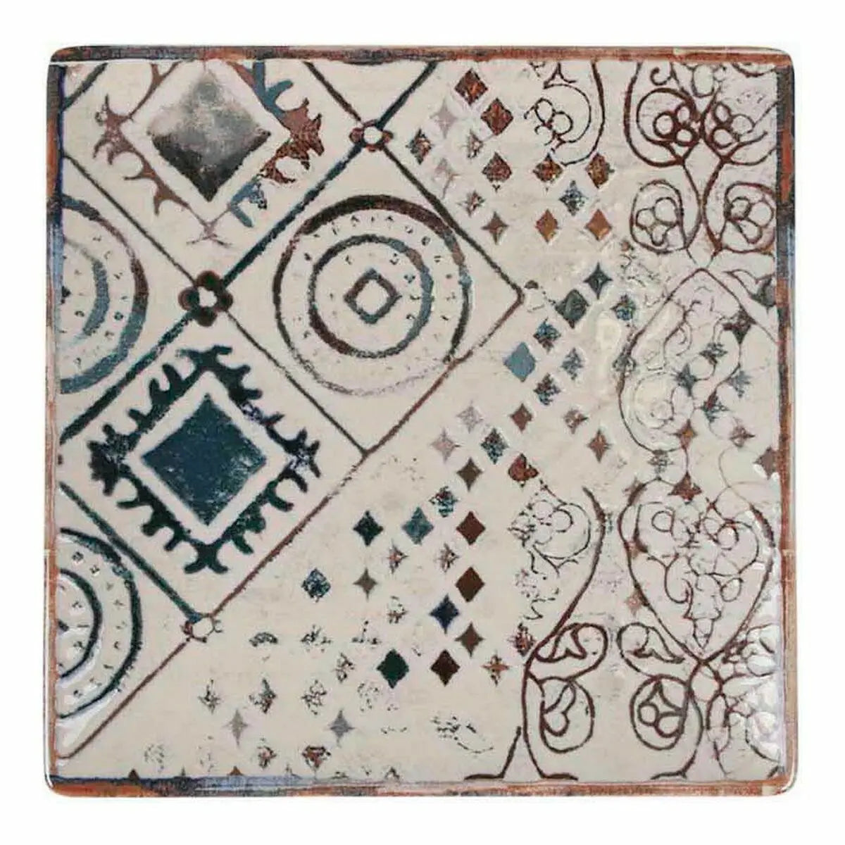 Assiette à dessert La Mediterránea Grecia Porcelaine 18 x 18 x 2 cm (12 Unités) Mamm