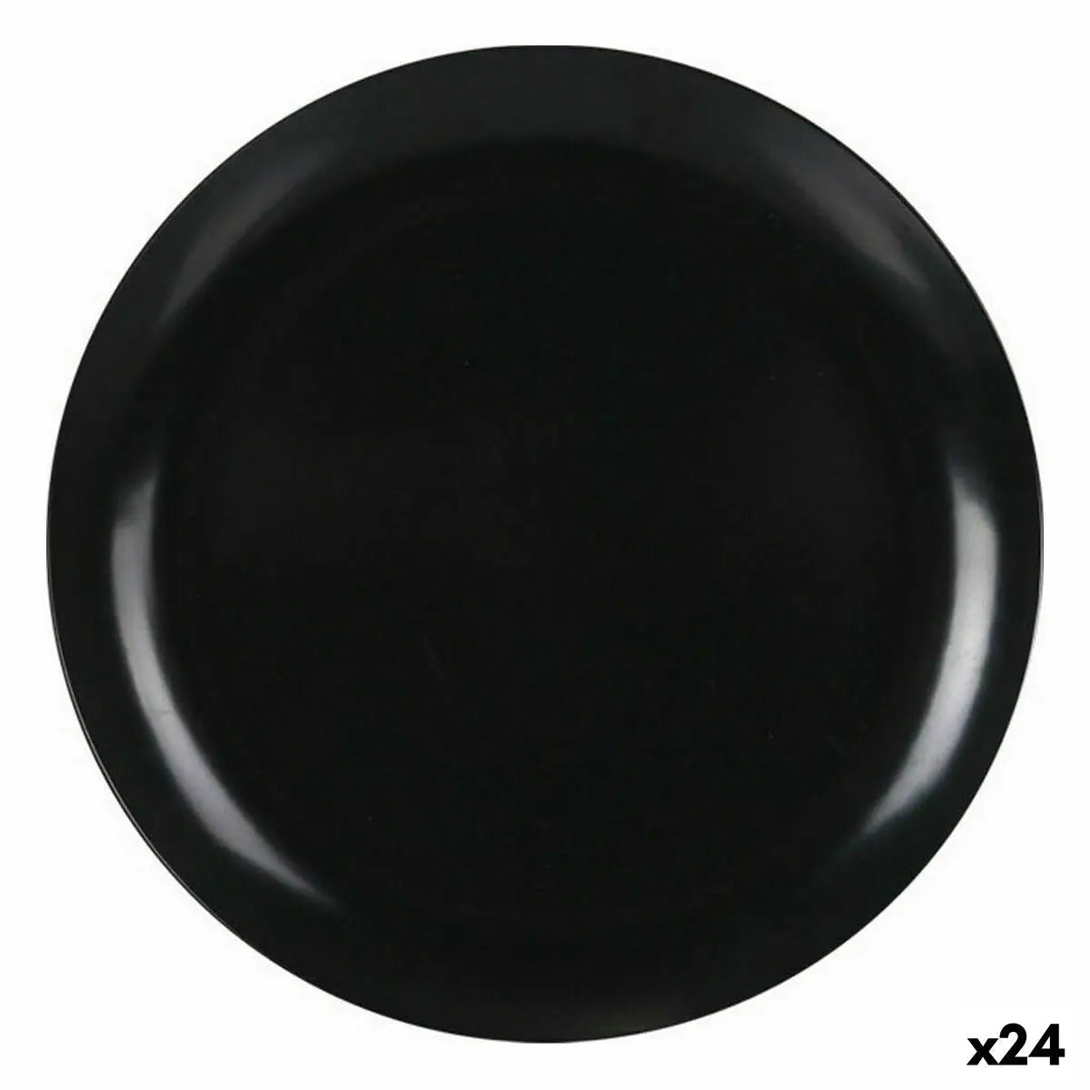 Assiette à dessert La Mediterránea Mélamine Anthracite 20 cm (24 Unités) Bigbuy