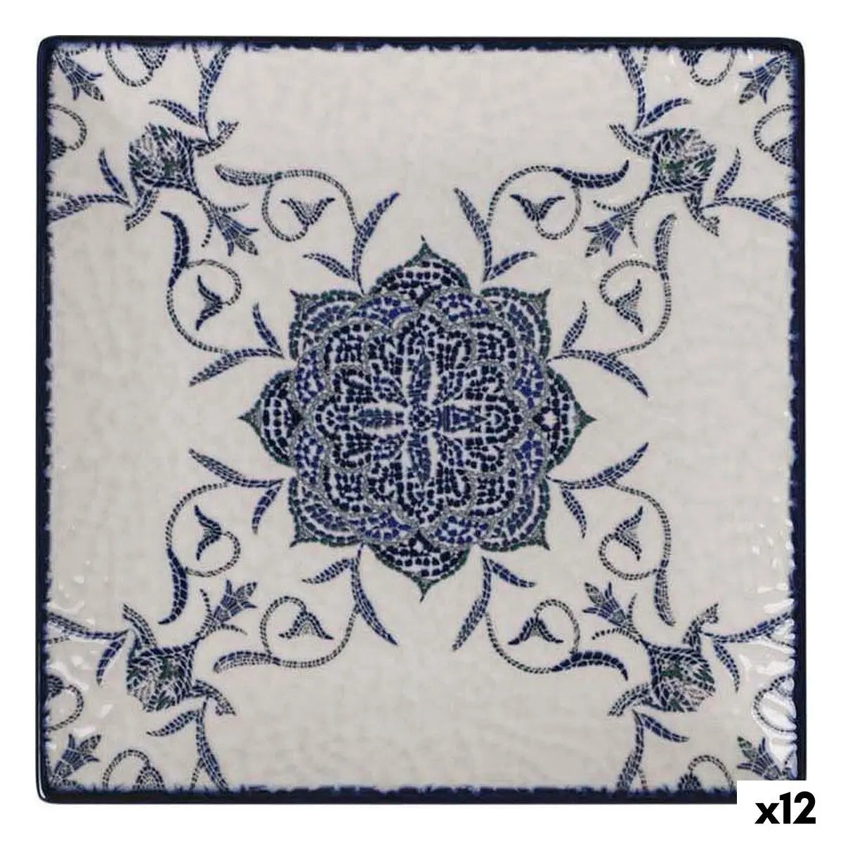Assiette à dessert La Mediterránea Rosetta 18 x 18 x 2 cm (12 Unités) Bigbuy