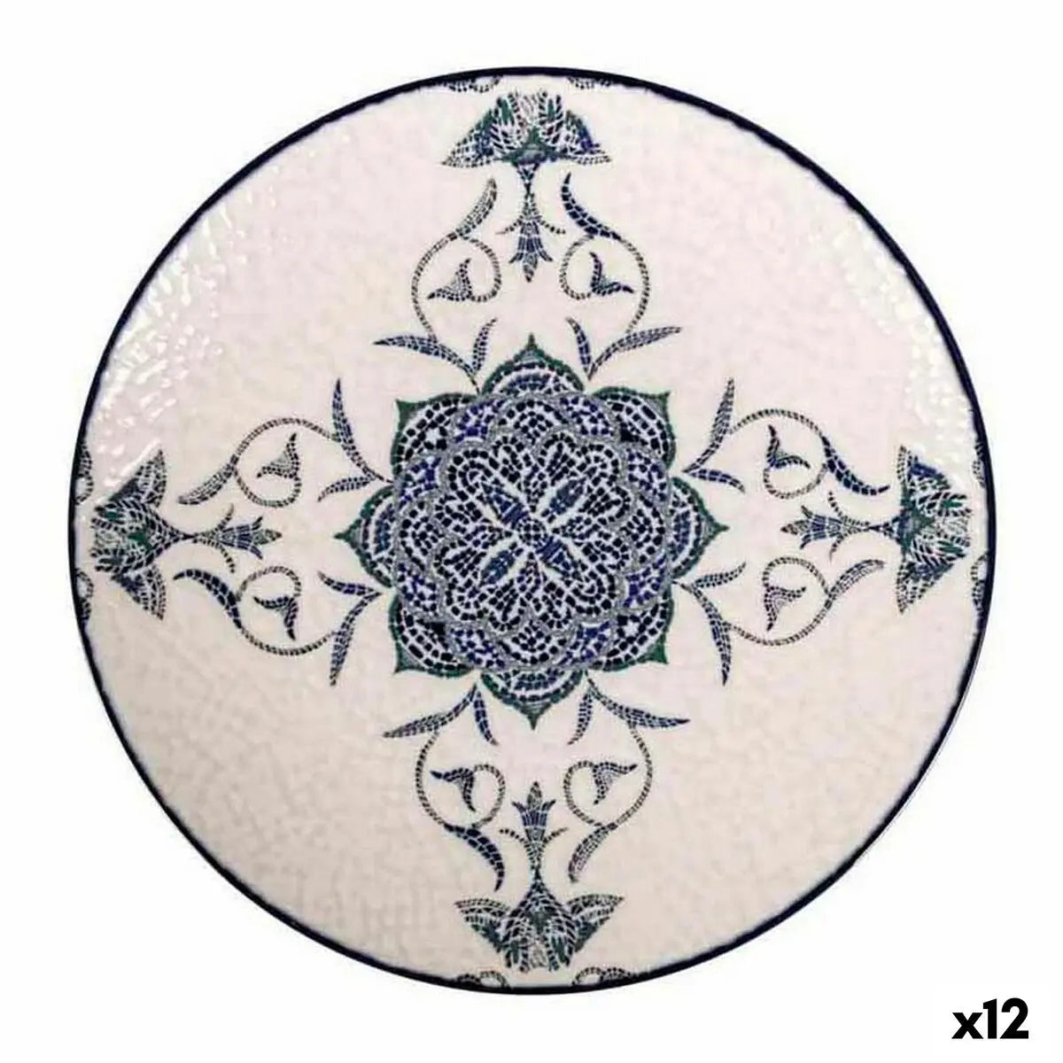 Assiette à dessert La Mediterránea Rosetta Porcelaine (12 Unités) Bigbuy