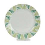 Assiette à dessert Volets Blanc Vert Ø 19 cm Porcelaine (10 Unités) - MAMM®
