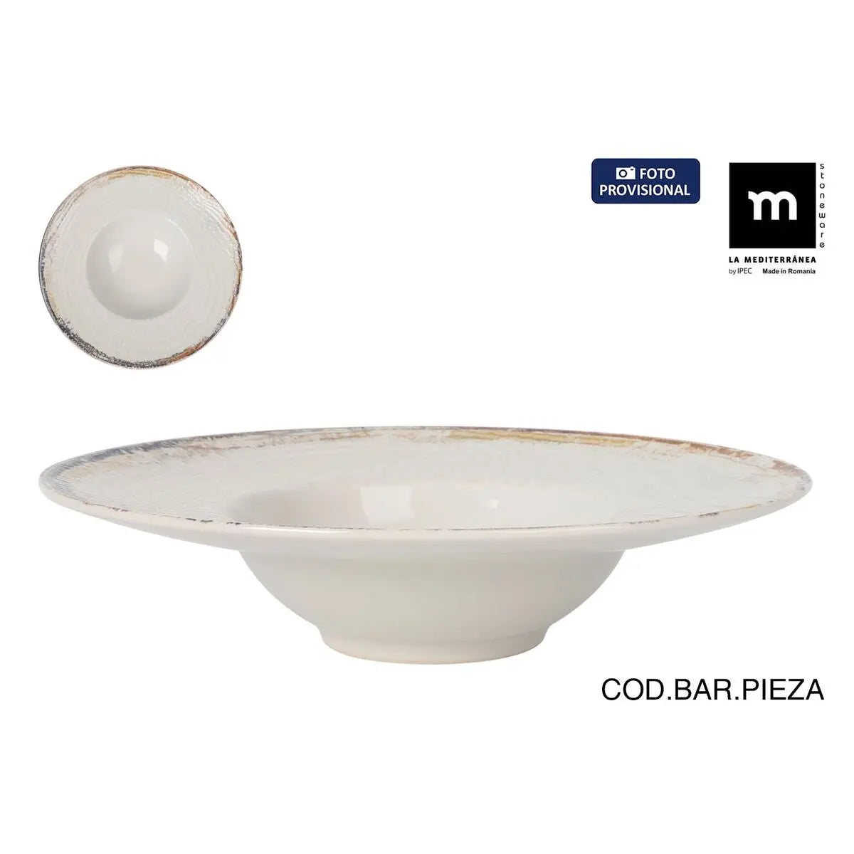 Assiette à pâtes La Mediterránea Albus Ø 28 cm (6 Unités) - MAMM®