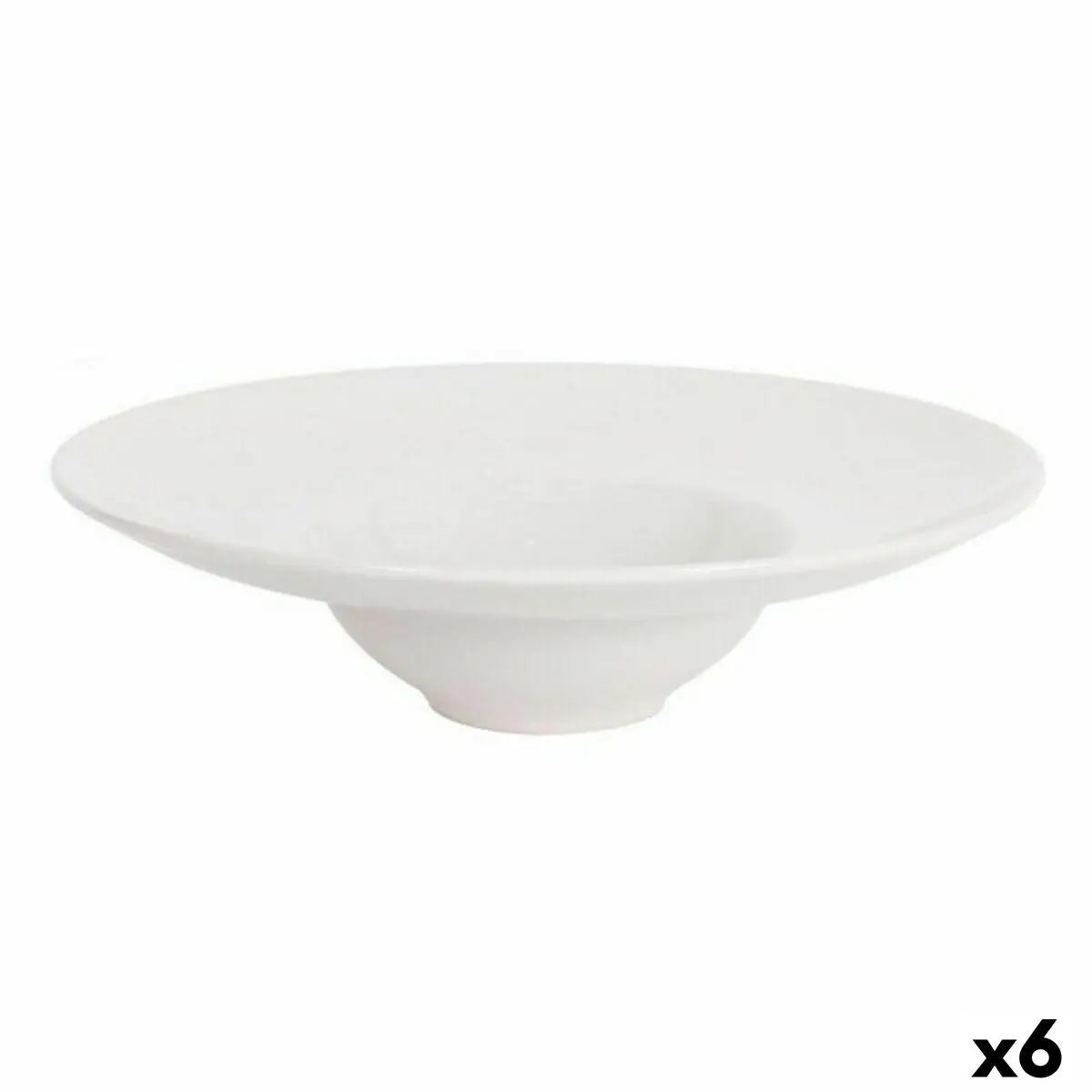 Assiette à pâtes La Mediterránea Bari Ivoire Grès (6 Unités) (25 x 6,6 cm) Mamm