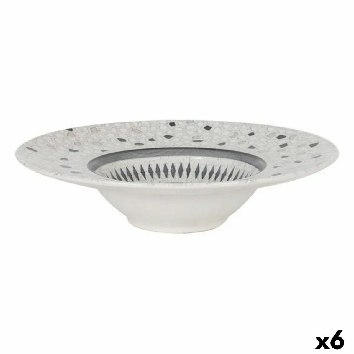 Assiette à pâtes Risotto La Mediterránea Barroc Porcelaine (6 Unités) (ø 28 x 6,8 cm) Mamm