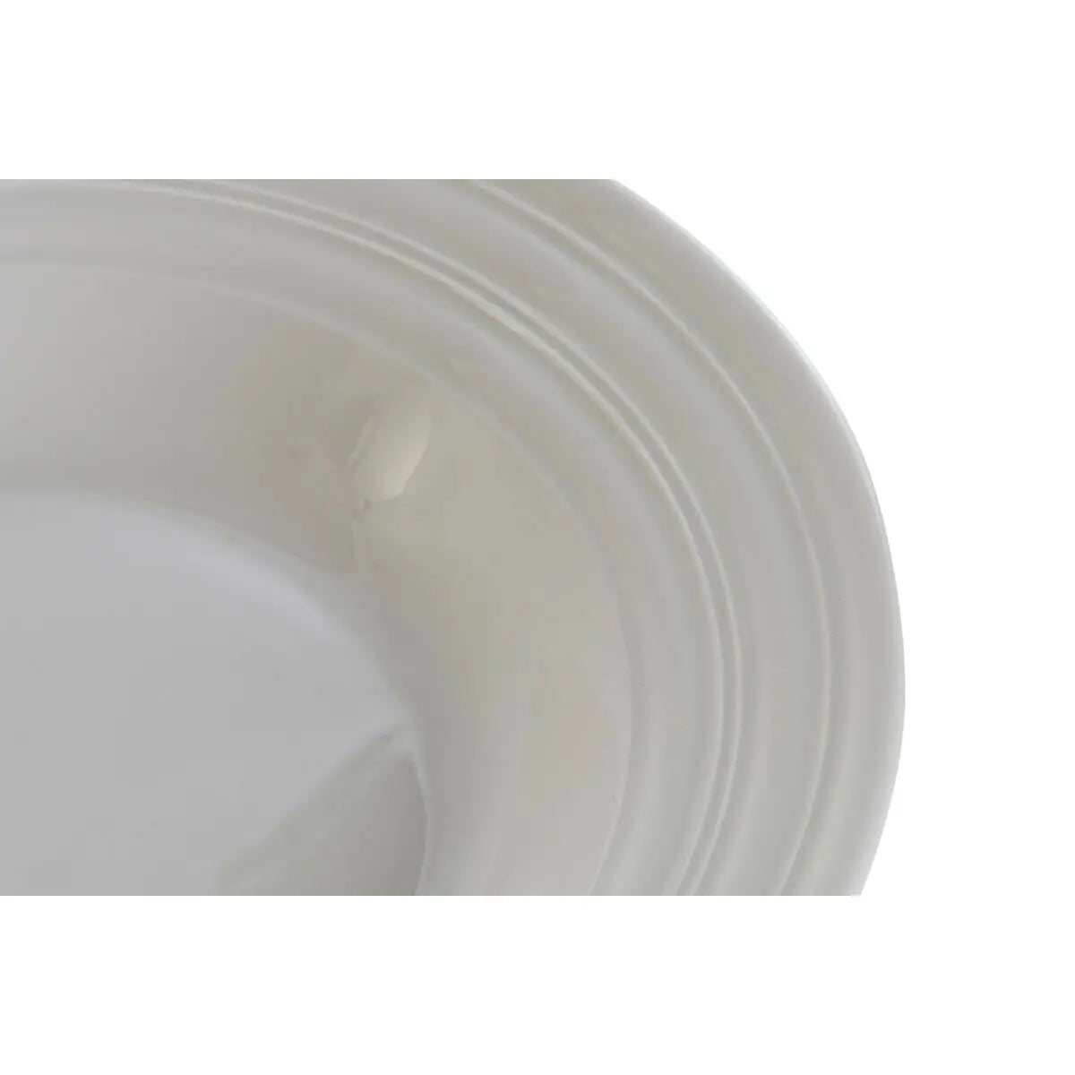 Assiette creuse DKD Home Decor Blanc Porcelaine 20 x 20 x 3 cm - MAMM®