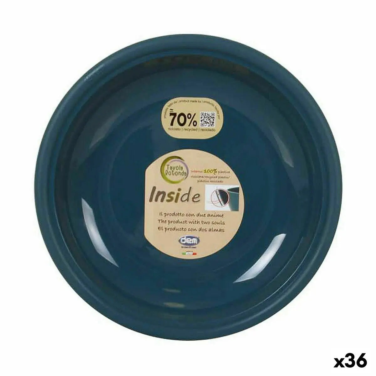 Assiette creuse Dem Inside Bleu foncé (36 Unités) Mamm