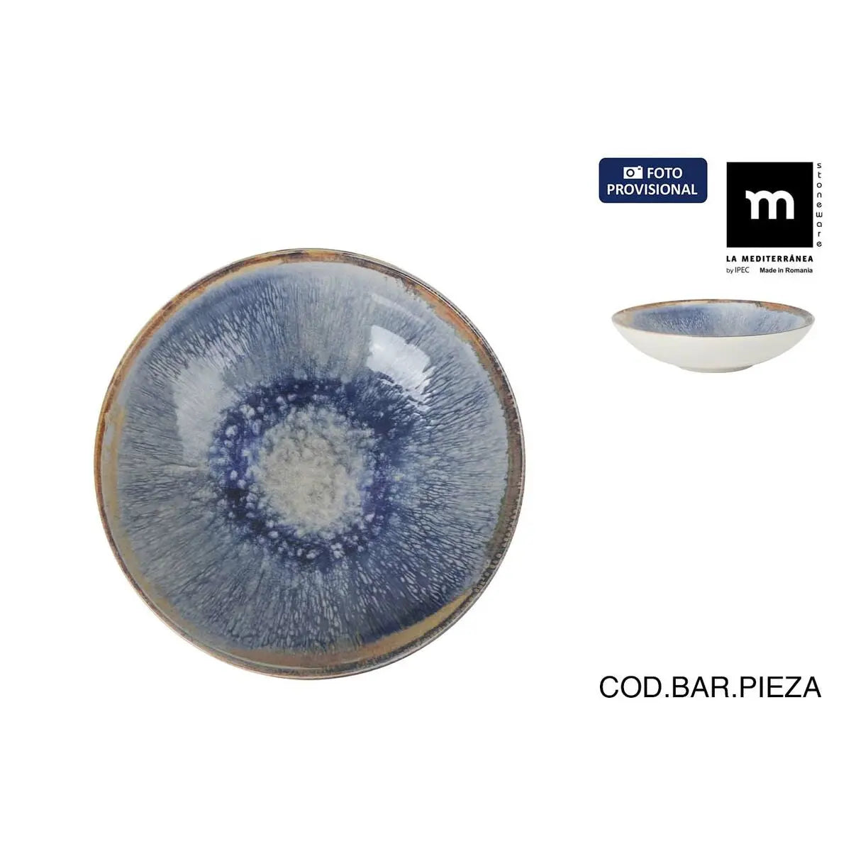 Assiette creuse La Mediterránea Aelia Ø 21 cm (12 Unités) Bigbuy