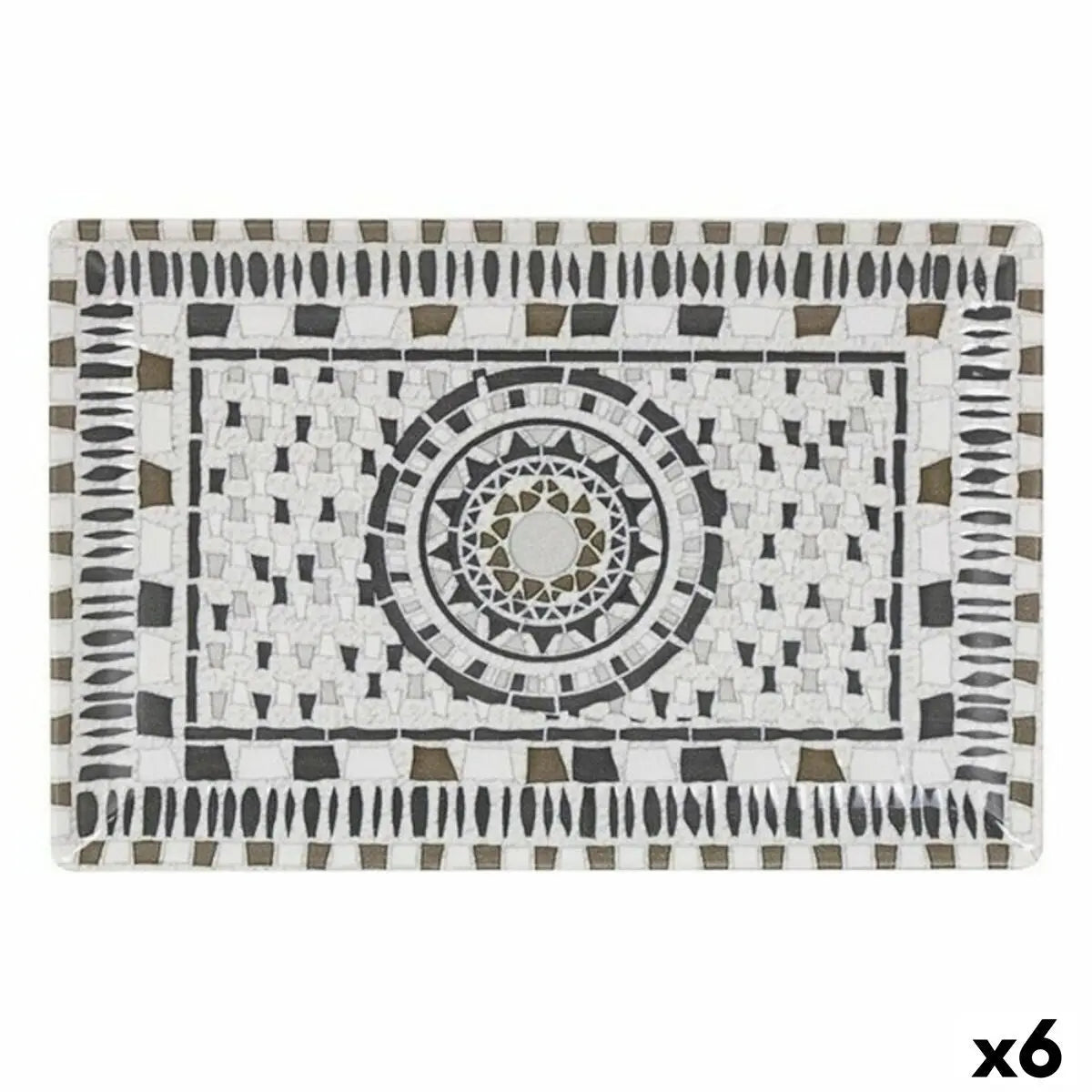 Assiette creuse La Mediterránea Barroc Rectangulaire 30 x 20 x 2,5 cm (6 Unités) (30 x 20 cm) Bigbuy